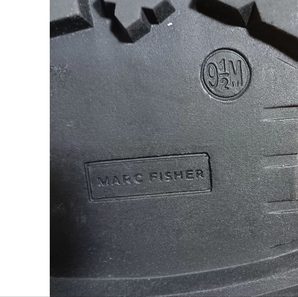 Marc Fisher Black Combat Moto Boots with Quilted Design - Picture 8 of 9